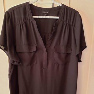 Torrid Black Short-sleeve blouse